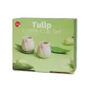 White Tulip Coffee Mug Set, ceramic | Happyideas