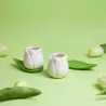 White Tulip Coffee Mug Set, ceramic | Happyideas