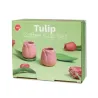 Pink Tulip Coffee Mug Set, ceramic | Happyideas
