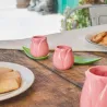 Set de tazas de café Tulipán rosa | Happyideas