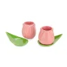 Set de tazas de café Tulipán rosa | Happyideas