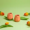 Orange Tulip Coffee Mug Set, ceramic | Happyideas