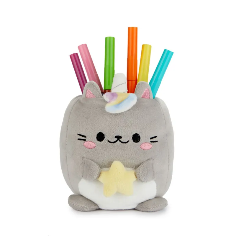 Portalápices Fluffy Gato Gris | Happyideas