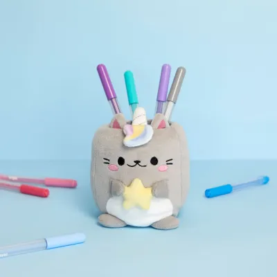 Portalápices Fluffy Gato Gris | Happyideas