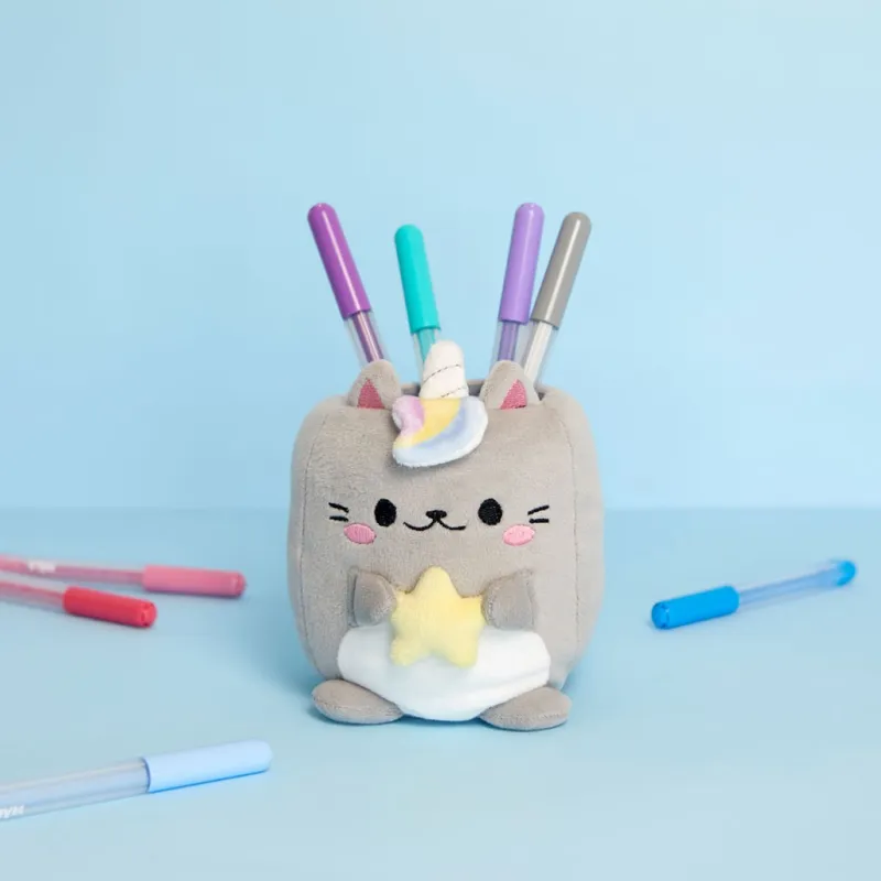 Portalápices Fluffy Gato Gris | Happyideas