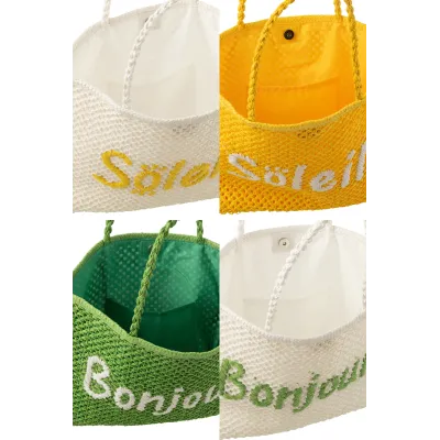 Bolsa Blanco/Verde/Amarillo | Happyideas