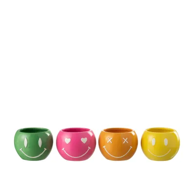 Macetas Smiley Porcelana Medianas | Happyideas