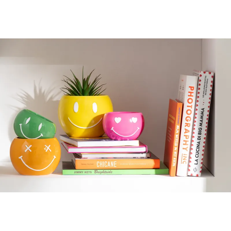 Flowerpots Smiley Porcelain Mix Small | Happyideas