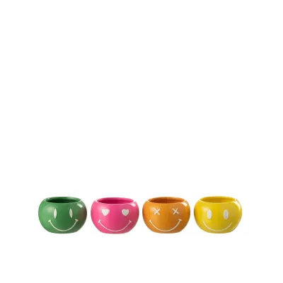 Macetas Smiley Porcelana Pequeñas | Happyideas