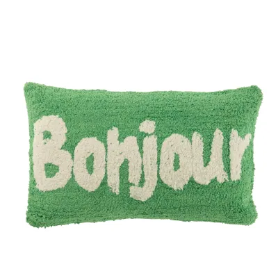 Cojín Bonjour: cojín original con mensaje | Happyideas