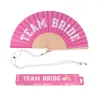 Pink “Team Bride” fan - Happyideas.com