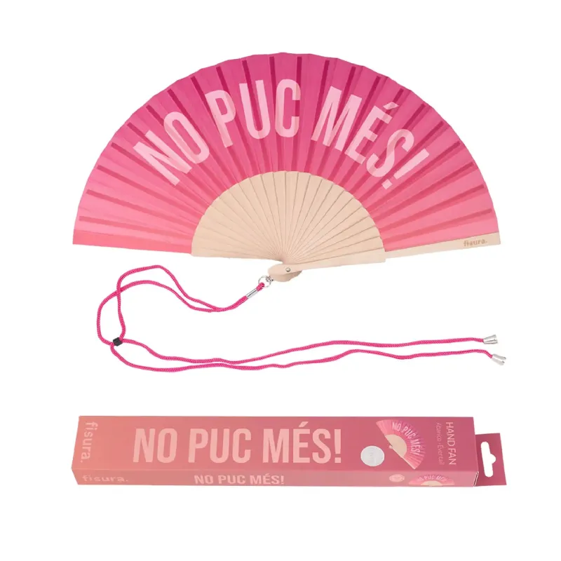 Abanico No puc més! divertido en rosa | Happyideas