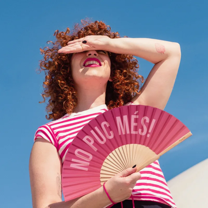 Fan “no puc más!” pink gradient - Happyideas.com