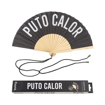Abanico Puto Calor negro: humor y aire | Happyideas