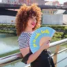 Abanico azul Yo no sudo, brillo | Happyideas
