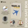 Caja Fuerte Libro "Travel is my Therapy"
