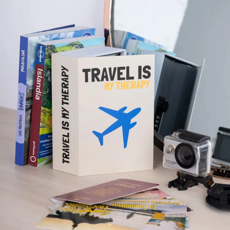 Book safe “Travel is my therapy”