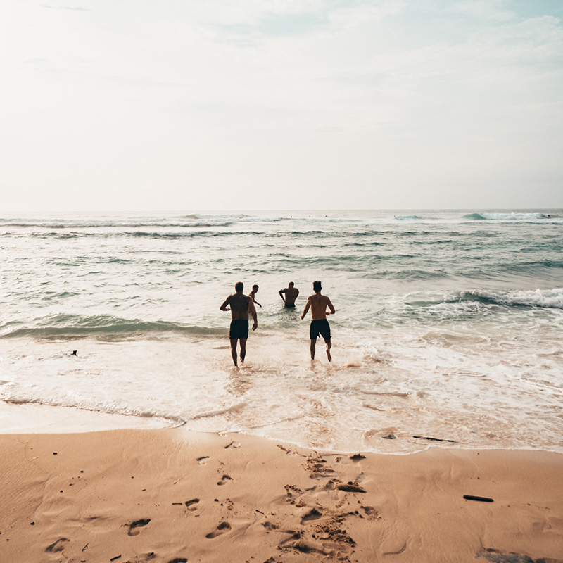 Día en la playa con amigos