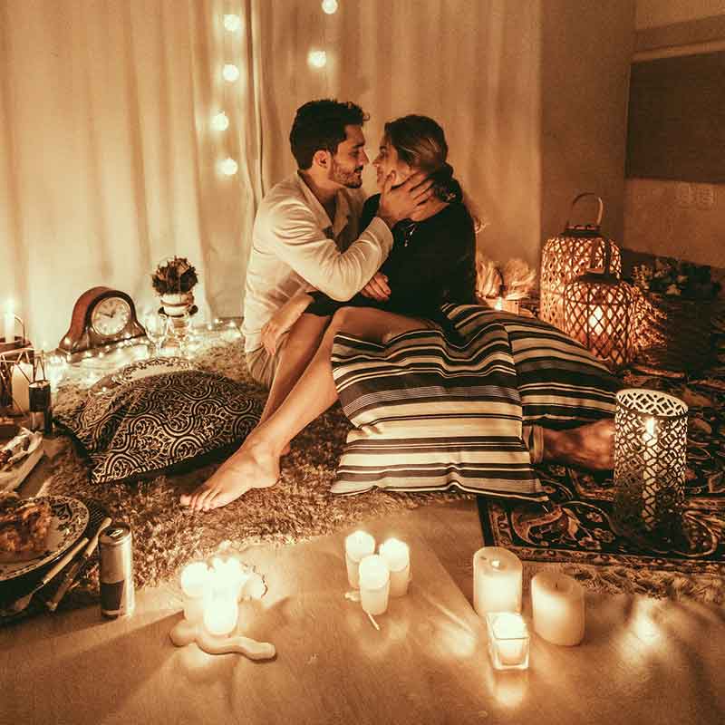 Ideas románticas con velas