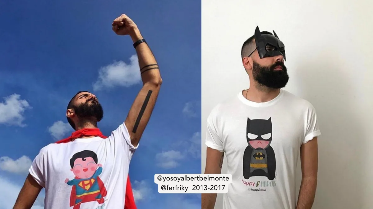 Camisetas Happy Heroes de Happyideas con diseños de superhéroes
