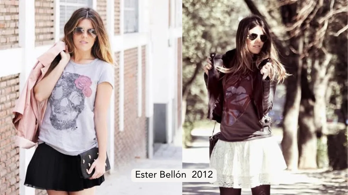 Ester Bellón con camisetas de Happyideas en 2012