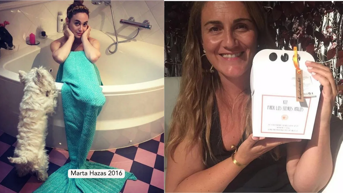 Marta Hazas con la manta sirena de Happyideas en 2016
