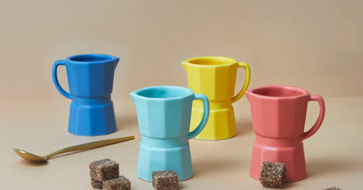Set de tazas espresso con forma de cafetera moka de Happyideas, el producto que se hizo viral