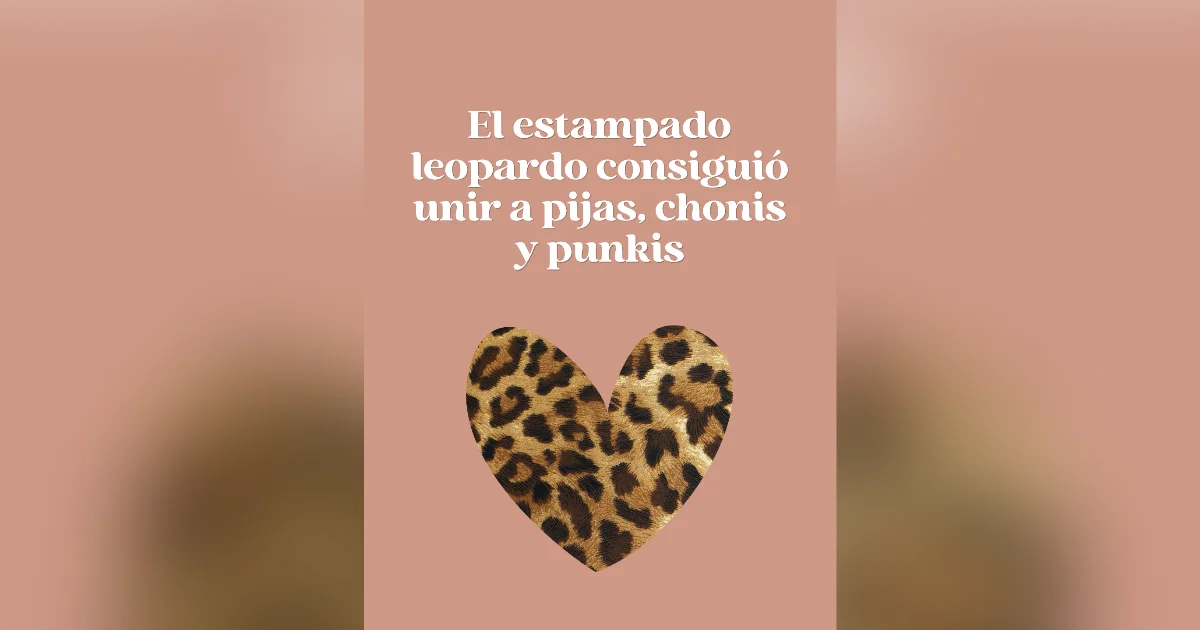 Corazón con estampado leopardo y la frase de Happyideas sobre fondo rosa