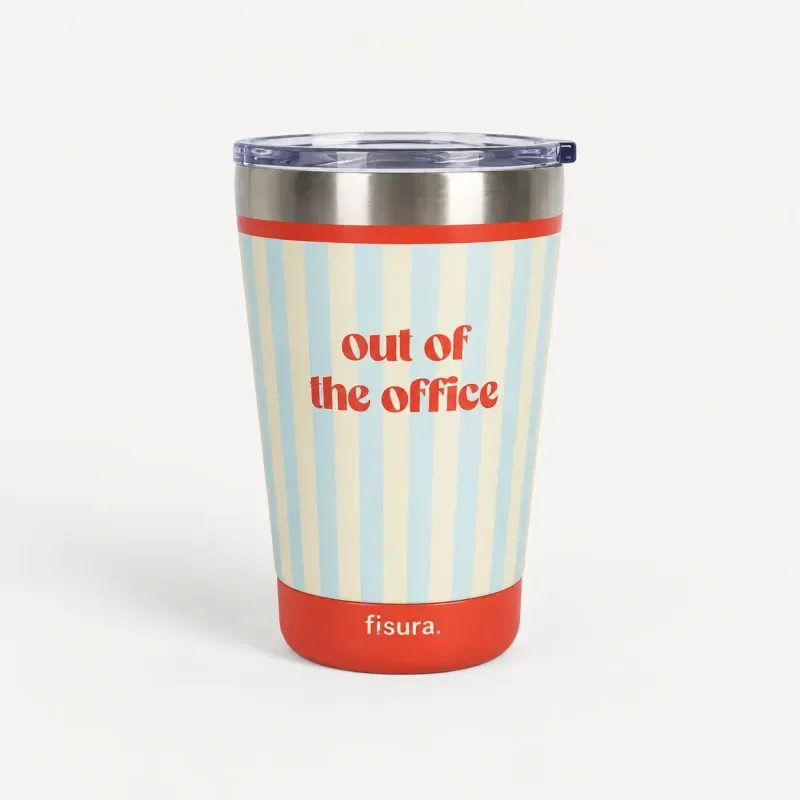 Vaso termo Out of the Office, regalo para adultos cafeteros
