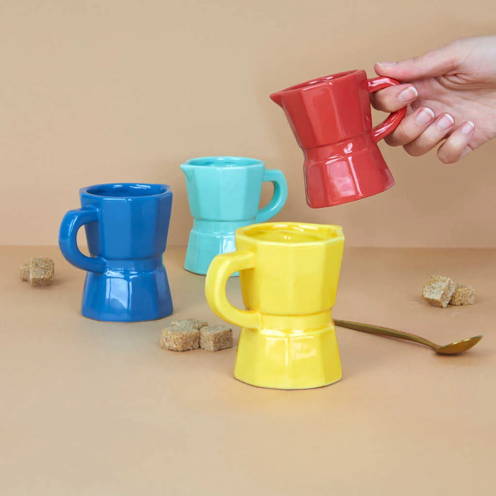 Set de tazas de café Moka de cerámica de colores